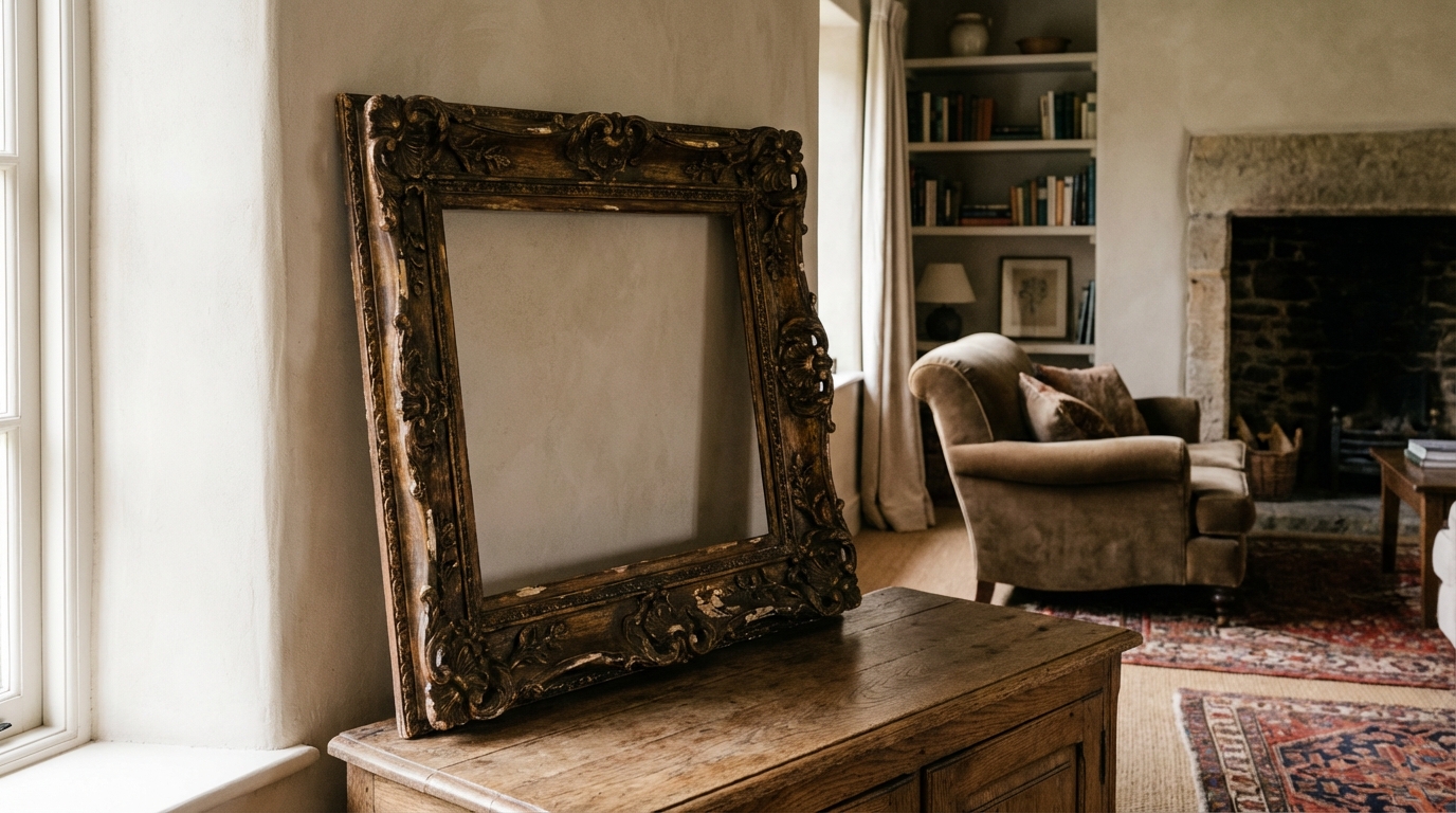 Cadre ancien authentique pour valoriser votre décoration intérieure